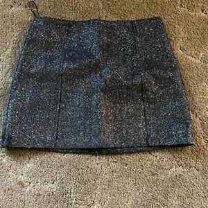 Rita Ora Sparkling Black Mini Skirt